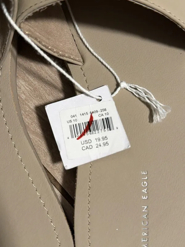 American Eagle Outfitters Taupe Single-Band Slide Sandals - Image 3