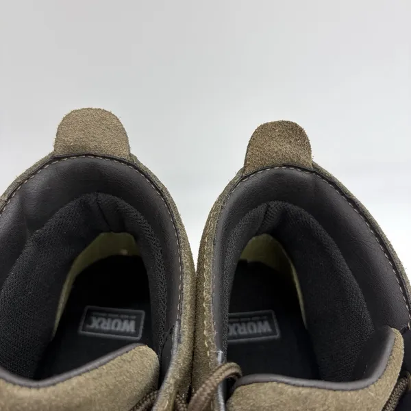 WORX by Red Wing Womens 7 Boots Olive Green Suede Steel Toe #5124 EUC - Image 9