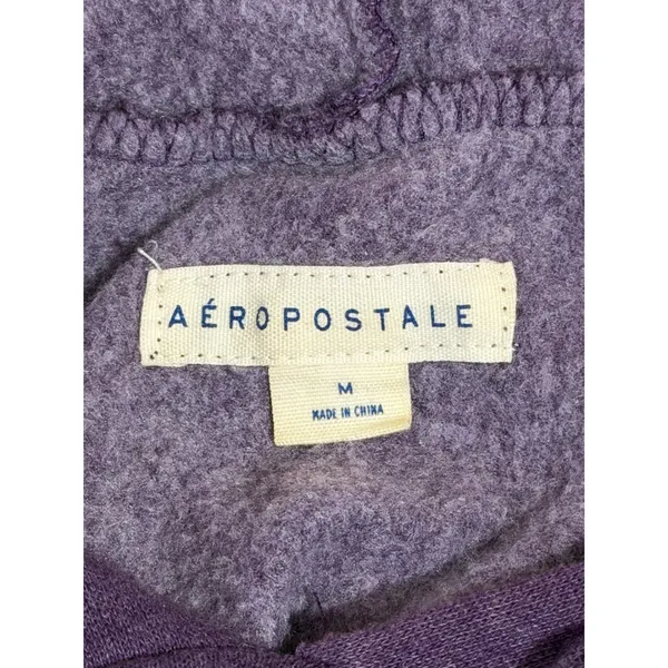 Vintage Aeropostale Purple Graphic Hoodie Sweatshirt‎ Women's Size Medium - Image 5