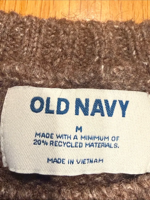Old navy brown crew neck sweater size medium. - Image 2