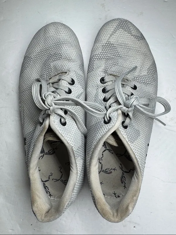 NOBULL white gray Frog-Print Trainer Interior W 8.5 M 7 workout weightlifting - Image 6