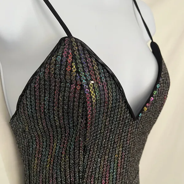 X By NBD Y2K Sequin Rainbow Mini Dress XS Club Festival Revolve Indie Sleaze - Image 4