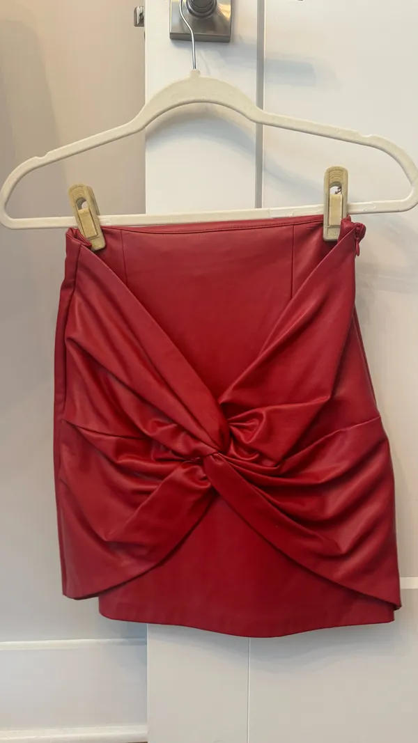 ZARA Red Mini Skirt - Image 2