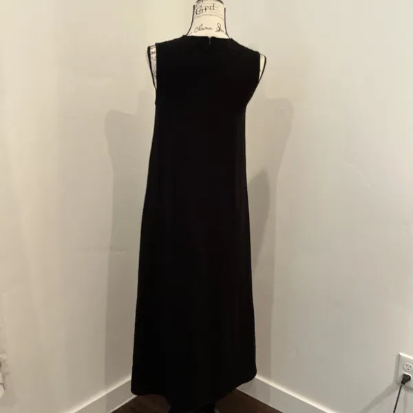 Bestie 4313 Maxi Dress Black Sleeveless High Neck Minimalist Size S - Image 5