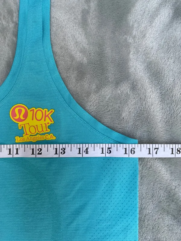 Lululemon Swiftly Tech Racerback Tank 10K Tour Los Angeles CA turquoise running - Image 7