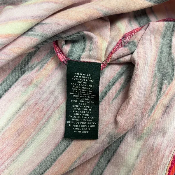 Lauren Ralph Lauren T-Shirt Womens 3X Multicolor Striped Jersey‎ Active - Image 3