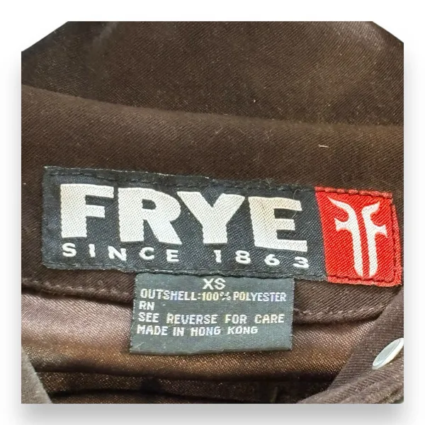 FRYE Womens Jacket Black Sz XS Western Button Up‎ Polyester Motorcycle - Image 3