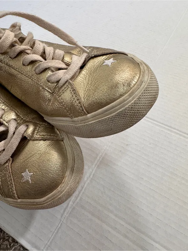 Veja X Madewell Gold Star Leather Lace Up Sneakers Womens 8 Casual Flat Shoes - Image 2
