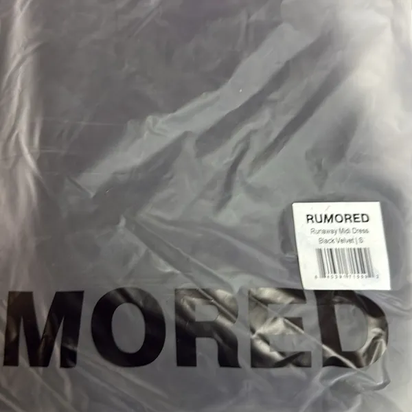 Rumored “Runaway” Black Velvet Midi Dress - Image 9