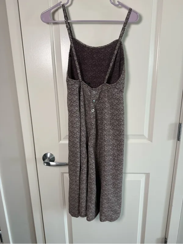 Floral Slip Midi Dress in Brown - Image 3