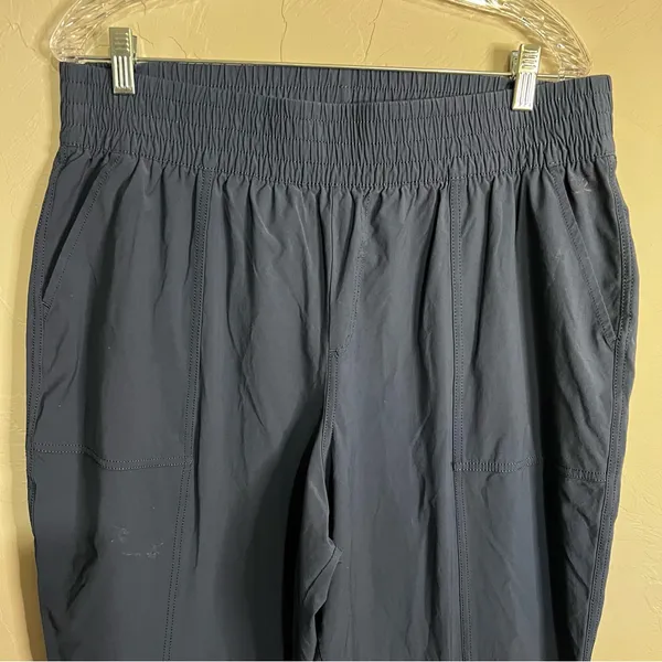 Calia by Carrie Underwood Blue Woven Workwear Ankle Zippers Jogger Pants‎ - Image 4