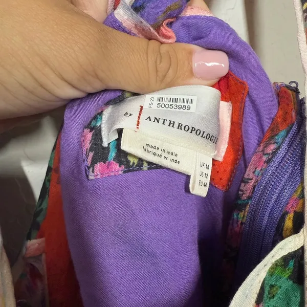 Anthropologie Square Neck Maxi Dress Size 12 - Image 11