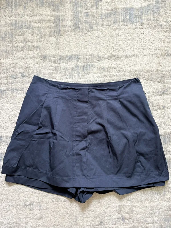 Zara Navy Pleated Mini Skort - Image 2