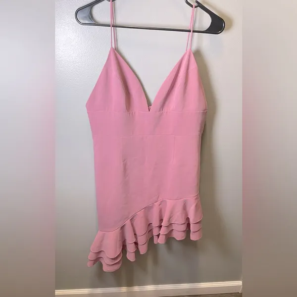 C/MEO‎ Collection Women Temptation Ruffle Hem A-Line Mulberry Pink Dress Size XL - Image 3