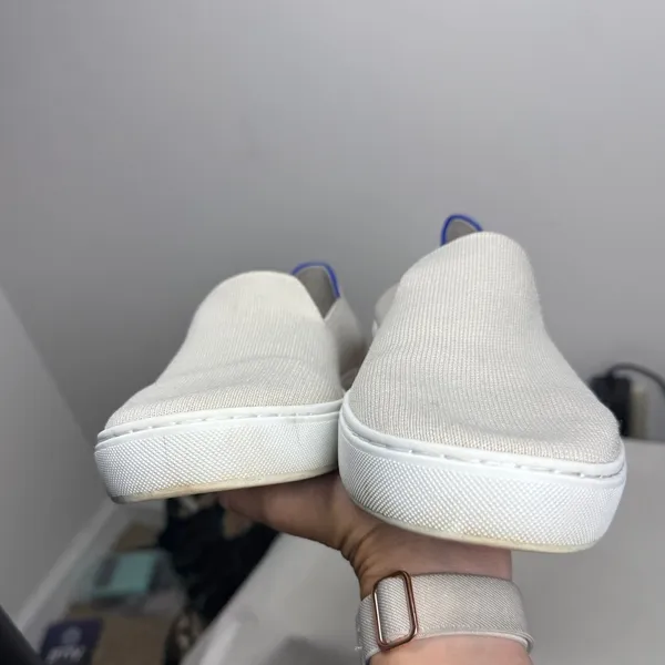 Rothy’s The Original Slip-On Sneaker Off-White/ Light Gray Sz 10 - Image 16