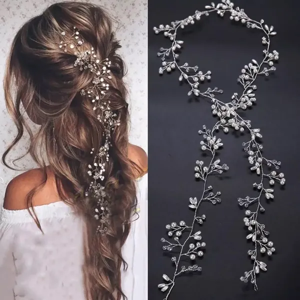Head Tiara Wedding Flower Pearl - Image 2