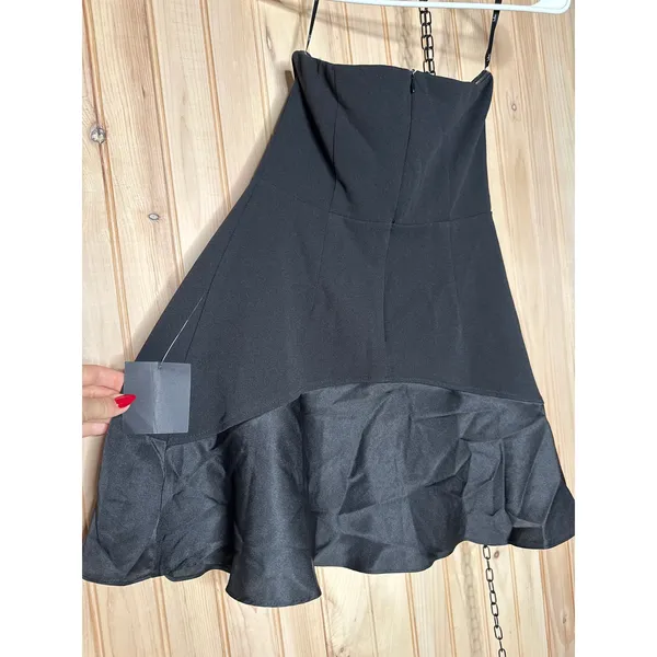 NWT Lulus Compelling Style Black Strapless Mini Dress Party Night Out Size M - Image 5