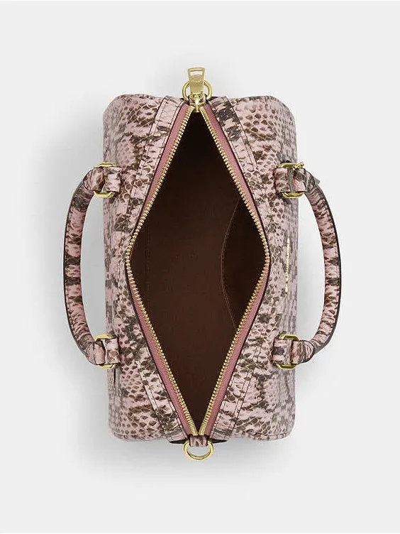 NEW Coach Rowan Pink Snakeskin Embossed Leather Satchel NWT - Image 10