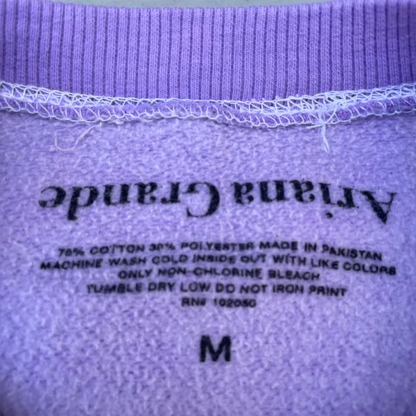 Ariana Grande God Is A Woman Tour Purple Crewneck Sweater - Image 5