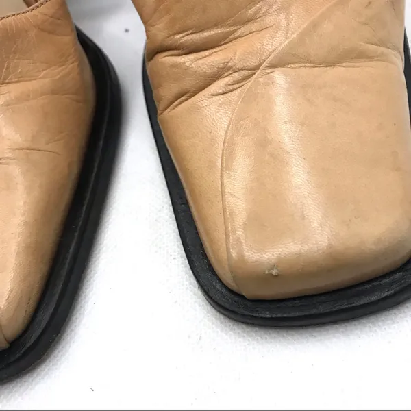 Vintage 1990'S Chuckies New York Strategia Tan Mary Jane Leather Heels (36) - Image 11