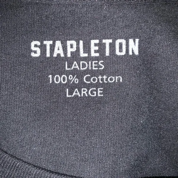 Chris Stapleton Whiskey Print Tee T-Shirt Short Sleeve Cotton Black ladies L - Image 4