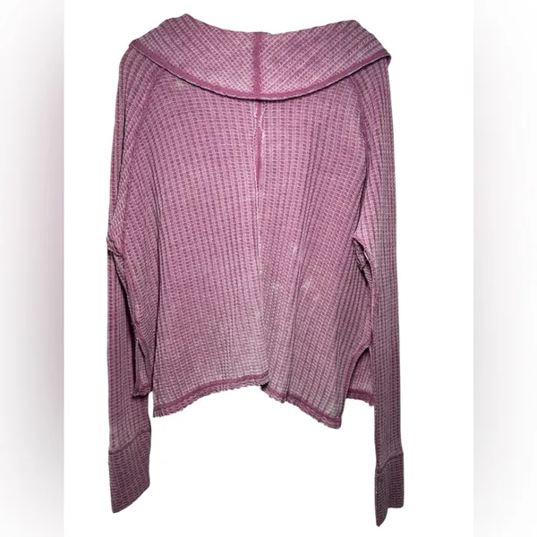 We The Free Wildcat Washed Mauve Thermal Long Sleeve - Image 3