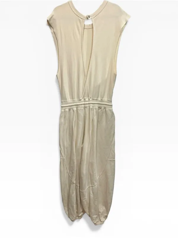 Free People Movement Throw & Go Cream‎ One Piece Wide Leg Cotton Jumpsuit XS - Image 4