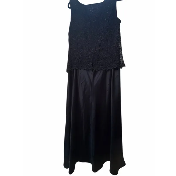 Navy Sparkle and Satin Gown - Size 20W - Image 2