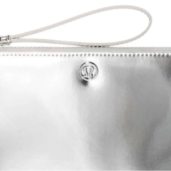 Lululemon Goody Bag Silver WRISTLET CLUTCH - Image 3