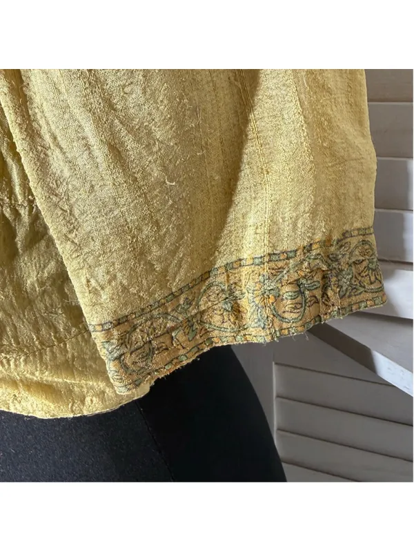 Vintage 60s peasant top mustard yellow medieval maid cosplay Ren Fair costume S - Image 7