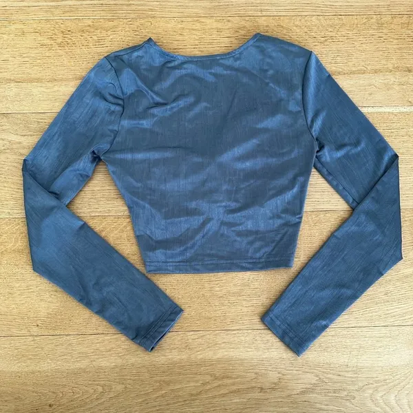 Superdown - Drew Twist Front Top in Slate Greyish Blue - Image 5