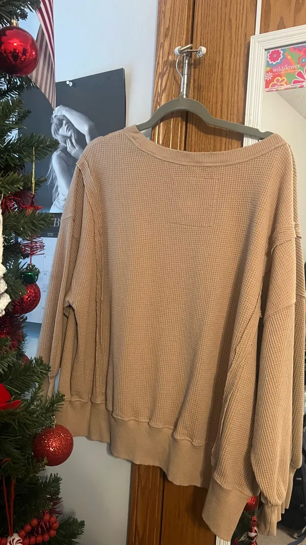 American Eagle Waffle Big Hug Sweatshirt - Image 3