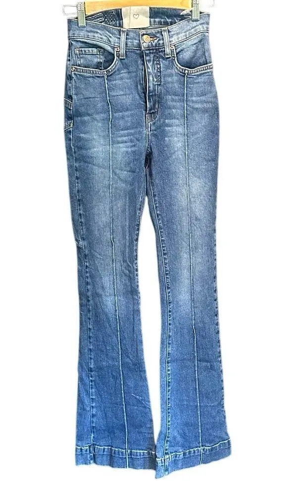 Revice Venus Star High Waisted Flared Sexy Denim Going Out Jeans Size 25 - Image 8