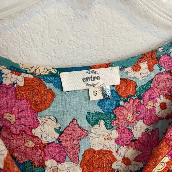 Entro Floral Mini Dress Size Small - Image 5