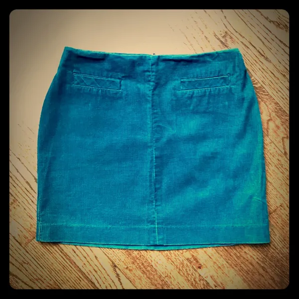 Old Navy Teal Blue Courdory Short Skirt Sz 1 - Image 2