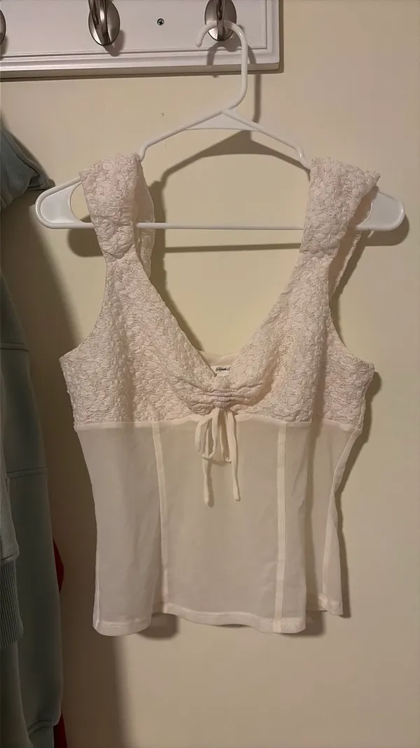 Urban Outfitters Mesh Floral Sheer Top - Image 2