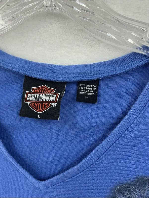 Harley‑Davidson Royal Blue Short Sleeve Tee with Winged Logo 1059 - Image 3