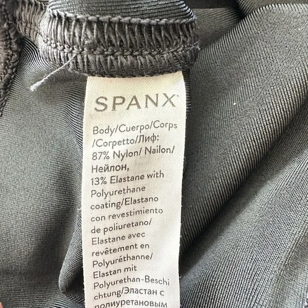 Spanx XL Black Faux Leather Moto shaping slimming Leggings Pull On Pants - Image 10