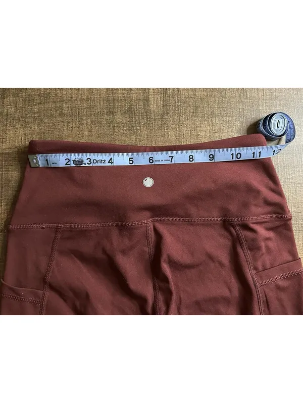 Yogalicious Lux Burgundy High-Waist Pocket Leggings Size S - Image 6