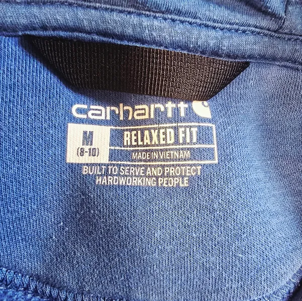 Carhartt Women's Blue & White Hoodie Size M - Image 8