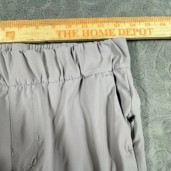 Vuori Miles Ankle Pants Women Small Beige Tapered Joggers Zip Pocket Performance - Image 9