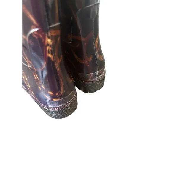 Ralph Lauren Rosalyn 11 Rain Boots Brown/Tan /Pull On Size 5 - Image 2