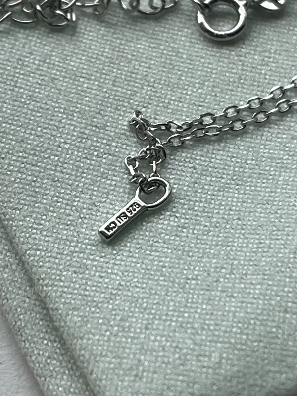 Anthropologie Sterling Silver initial I necklace - Image 2