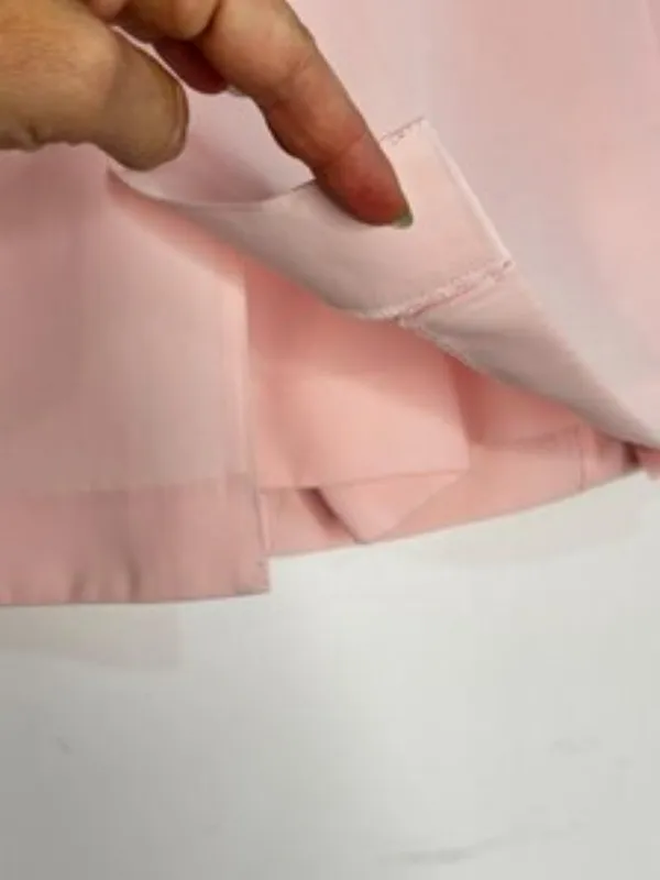 Astra Classic Pink Double Slit High Waist Mini Skirt Sz 8 - Image 4