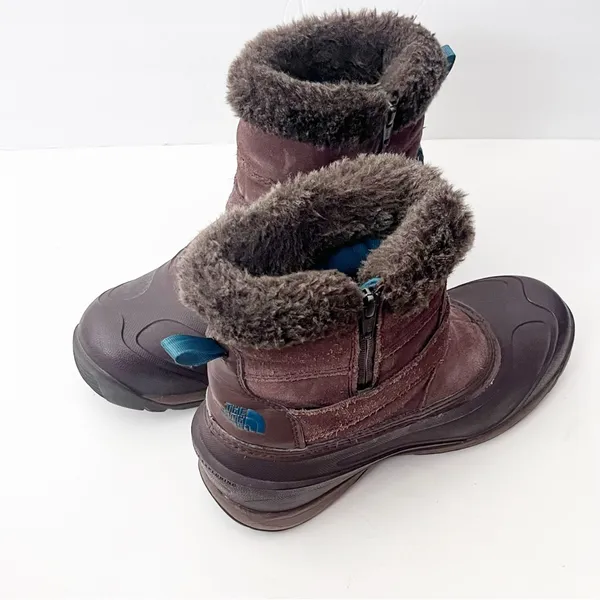 THE NORTH FACE Brown Chilkat lll Heat Seeker Mid Calf Fur Trim Boots 8.5 Winter - Image 9