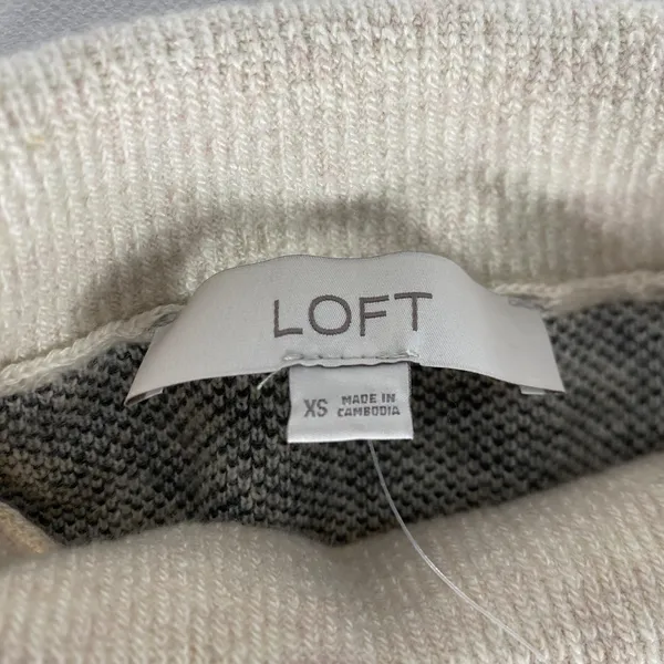 LOFT Sweater Dress Womens XS‎ Beige Leopard Animal Print Turtleneck Long Sleeve - Image 4