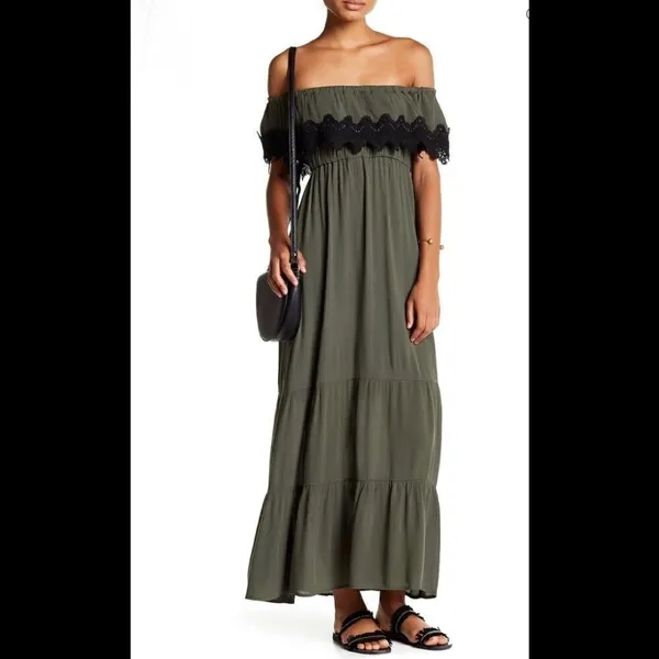 Romeo & Juliet couture olive green maxi dressNWOT - Image 3