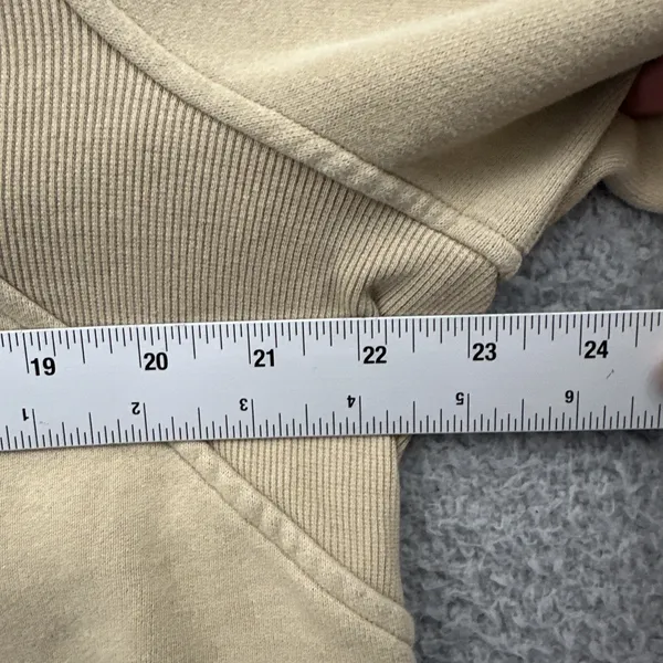 Lululemon Scuba Oversized Funnel Neck Half Zip Sweatshirt Trench Tan Women's M/L - Image 6