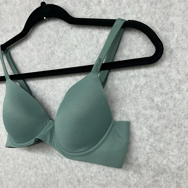 Aerie Real Free Full Coverage Bra 34B Sage Green Underwire - Image 2