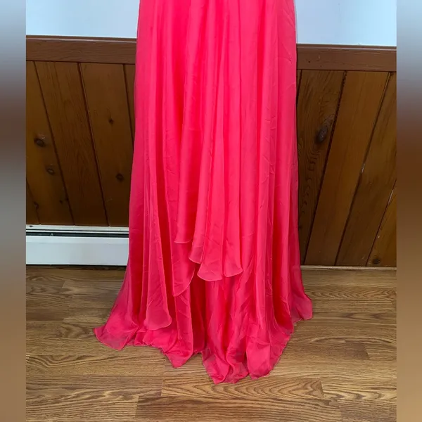 Stunning Glam Girls Pink One-Shoulder Prom Gown with Embellishments! - Image 3